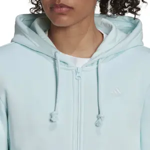 Fleece-sweatshirt med hætte og lynlås til kvinder adidas ALL SZN image-4