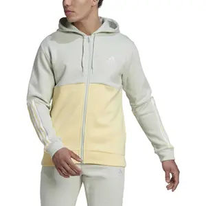Felpa in pile con zip adidas Essentials Colorblock image-3