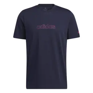 Camiseta con bordado lineal gráfico adidas image-1