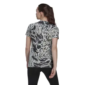 Maglietta da corsa veloce da donna con stampa all-over adidas image-3