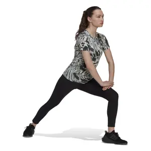 Maglietta da corsa veloce da donna con stampa all-over adidas image-4