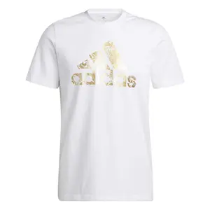 Camiseta gráfica con distintivo deportivo de aluminio líquido adidas image-1