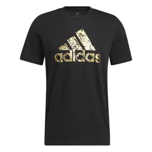Camiseta gráfica con distintivo deportivo de aluminio líquido adidas image-1