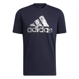 Camiseta gráfica con distintivo deportivo de aluminio líquido adidas image-1