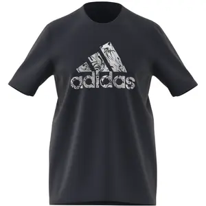 Camiseta gráfica con distintivo deportivo de aluminio líquido adidas image-2