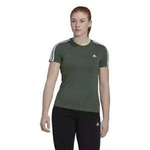 Camiseta ajustada de 3 rayas para mujer adidas Essentials image-1