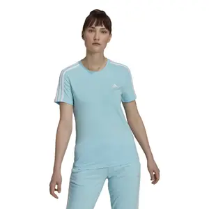 Camiseta ajustada de 3 rayas para mujer adidas Essentials image-1