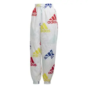 Pantaloni da jogging in tessuto a gamba larga donna adidas Essentials Multi-Colored Logo image-0