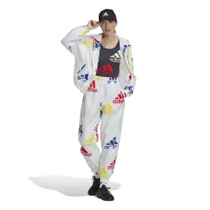 Pantaloni da jogging in tessuto a gamba larga donna adidas Essentials Multi-Colored Logo image-2