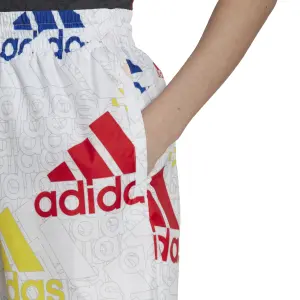 Pantaloni da jogging in tessuto a gamba larga donna adidas Essentials Multi-Colored Logo image-5