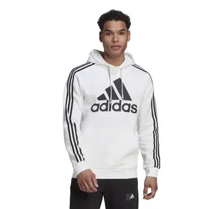 Huvtröja i fleece med 3 ränder adidas Essentials image-1