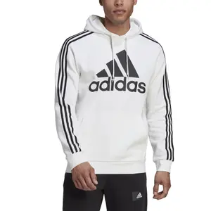 Huvtröja i fleece med 3 ränder adidas Essentials image-3