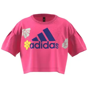 Camiseta corta holgada de niña adidas image-0