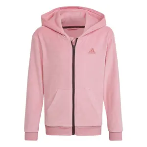 Hættetrøje i velour til piger adidas Lounge image-1