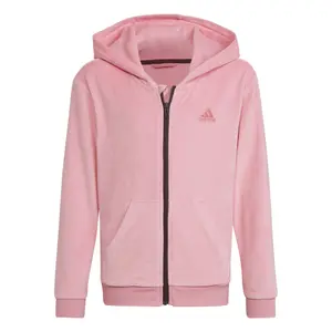 Hættetrøje i velour til piger adidas Lounge image-0
