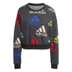 Kort sweatshirt til kvinder med flerfarvet logo adidas Essentials image-4