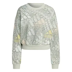 Kurzes Sweatshirt mit mehrfarbigem Logo, Frau adidas Essentials image-0