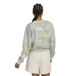 Kurzes Sweatshirt mit mehrfarbigem Logo, Frau adidas Essentials image-4