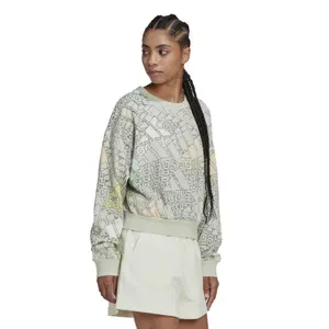 Kurzes Sweatshirt mit mehrfarbigem Logo, Frau adidas Essentials image-5