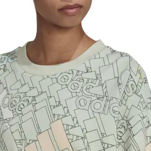 Kurzes Sweatshirt mit mehrfarbigem Logo, Frau adidas Essentials image-6