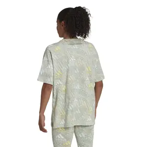 Camiseta de mujer con logotipo multicolor adidas Essentials Boyfriend image-5