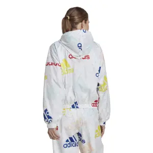 Wasserdichte Jacke für Frauen adidas Essentials Multi-Colored Logo image-3