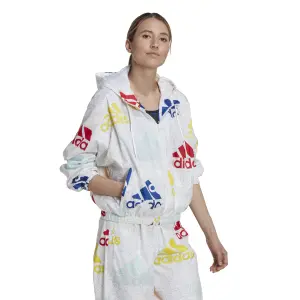 Wasserdichte Jacke für Frauen adidas Essentials Multi-Colored Logo image-1