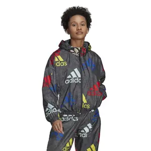 Kurzes Sweatshirt mit mehrfarbigem Logo, Frau adidas Essentials image-2