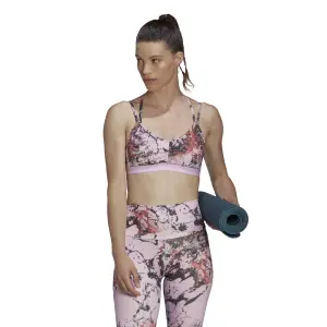 Sujetador estampado de soporte medio para mujer adidas Yoga Essentials Studio image-3