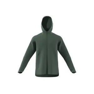 Varm træningssweatshirt med hætte og lynlås adidas image-1