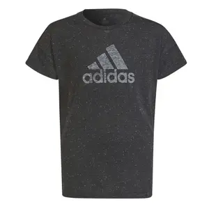 Luźny bawełniany T-shirt z dziewczęcą naszywką sportową adidas Future Icons image-0