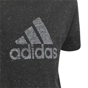 Luźny bawełniany T-shirt z dziewczęcą naszywką sportową adidas Future Icons image-4