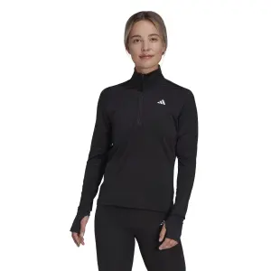 Maglia donna a manica lunga e mezza zip adidas Fast image-1