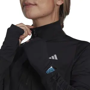 Maglia donna a manica lunga e mezza zip adidas Fast image-5