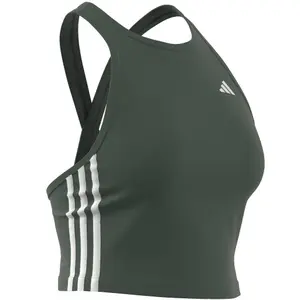 Camiseta de tirantes corta de mujer de 3 rayas adidas Aeroready image-3