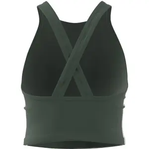 Camiseta de tirantes corta de mujer de 3 rayas adidas Aeroready image-6