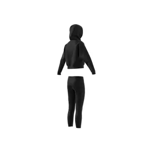 Træningsdragt med hætte i blød fleece til piger adidas image-6