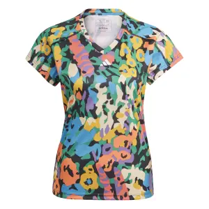 Bañador de mujer con cuello de pico floral adidas Aeroready Train Essentials Minimal Branding image-3