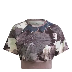 Camiseta corta de mujer con estampado completo adidas image-0