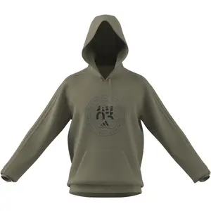 Sweatshirt med hætte adidas Basics Emblem Graphic image-3