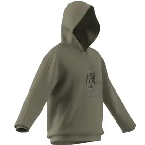 Sweatshirt med hætte adidas Basics Emblem Graphic image-4