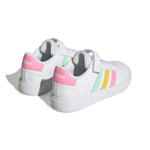 Trainers with elastic laces and top strap child adidas Grand Court image-1