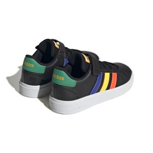 Baskets lacets élastiques et sangle supérieure enfant adidas Grand Court image-1