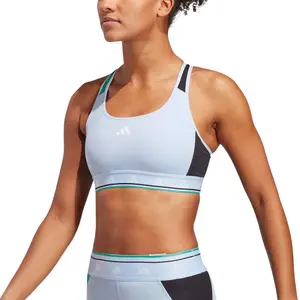 Sujetador de sujeción media para mujer adidas Powerreact Techfit image-3