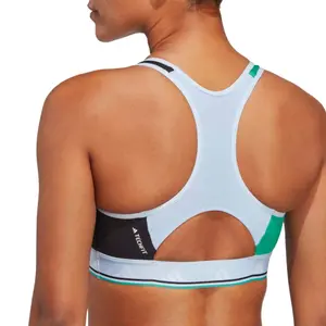 Sujetador de sujeción media para mujer adidas Powerreact Techfit image-5