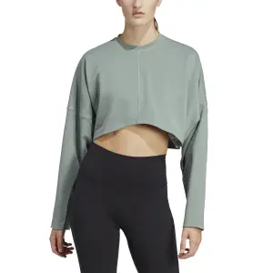 Kort sweatshirt för kvinnor adidas Studio image-3