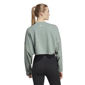 Kort sweatshirt för kvinnor adidas Studio image-4