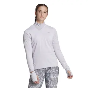 Women's long sleeve and half zip jersey adidas Fast image-1