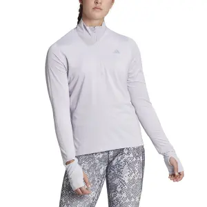 Women's long sleeve and half zip jersey adidas Fast image-2