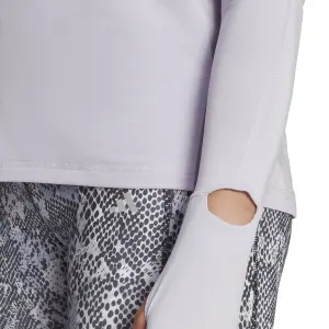 Women's long sleeve and half zip jersey adidas Fast image-5